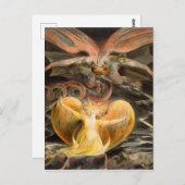 Grote Rode draak en de vrouw met zon Briefkaart (Voorkant / Achterkant)