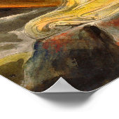 Grote Rode draak en de vrouw met zon Poster (Hoek)