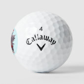 GROTE RODE DRAAK GOLFBALLEN (Logo)