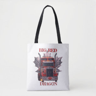 GROTE RODE DRAAK TOTE BAG