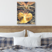 Grote Rode draak van William Blake Canvas Afdruk (Insitu (Slaapkamer))
