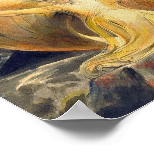 Grote Rode draak van William Blake Poster (Hoek)