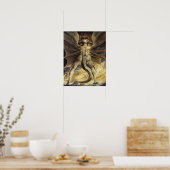 Grote Rode draak van William Blake Poster (Keuken)