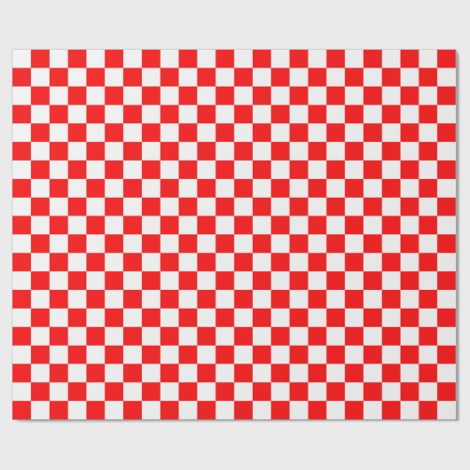 Grote rode en witte cheques, pakpapier (Vlak)