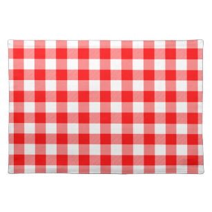 Grote rode en witte gingham cheques placemat