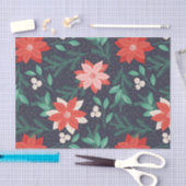 Grote rode en witte kerst, Poinsettias Tissuepapier (Craft)