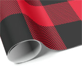 Grote rode en zwarte Buffalo Plaid Cadeaupapier (Rol Hoek)