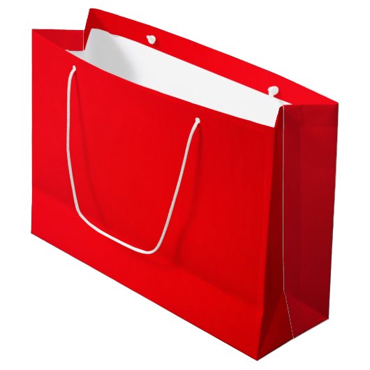 Grote rode geschenkzak, waanzinnig rood (de roodst groot cadeauzakje (Voorkant Gekanteld)