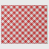 Grote rode gingham controleert patroongeometrisch cadeaupapier (Vlak)