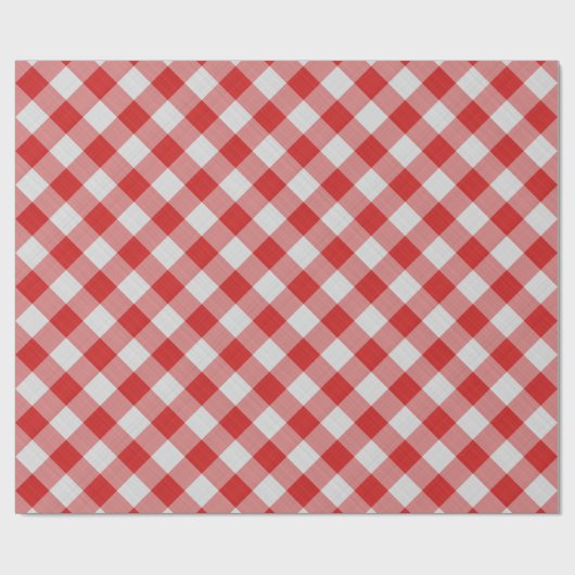 Grote rode gingham controleert patroongeometrisch cadeaupapier (Vlak)
