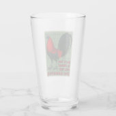 Grote Rode Haan Glas (Achterkant)