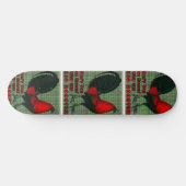Grote Rode Haan Persoonlijk Skateboard (Horizontaal)