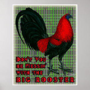 Grote Rode Haan Poster