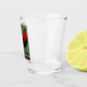 Grote Rode Haan Shot Glas (Rechts)