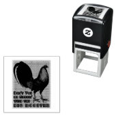 Grote Rode Haan Zelfinktende Stempel (In situ)