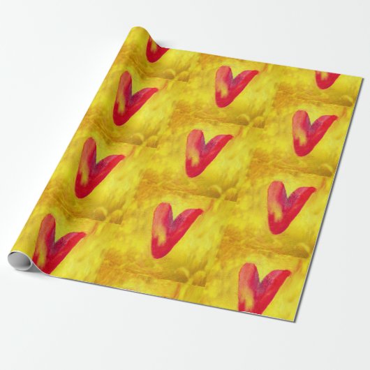 Grote Rode Hart Cadeaupapier (Uitgerold)