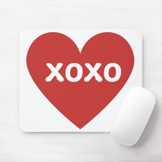 Grote Rode Hart Muismat (Met muis)