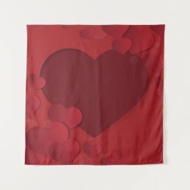 Grote rode harten achtergrond wandkleed