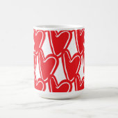 Grote rode harten papier cup koffiemok (Center)