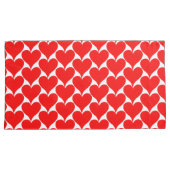 Grote rode harten patroon kussensloop (Voorkant-Rechts)