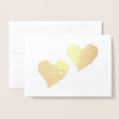 Grote rode harten witte Valentijnsdag Folie Kaarten (Voorkant met envelop)