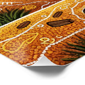 Grote rode kangoeroe in de Australische outback Perfect Poster (Hoek)