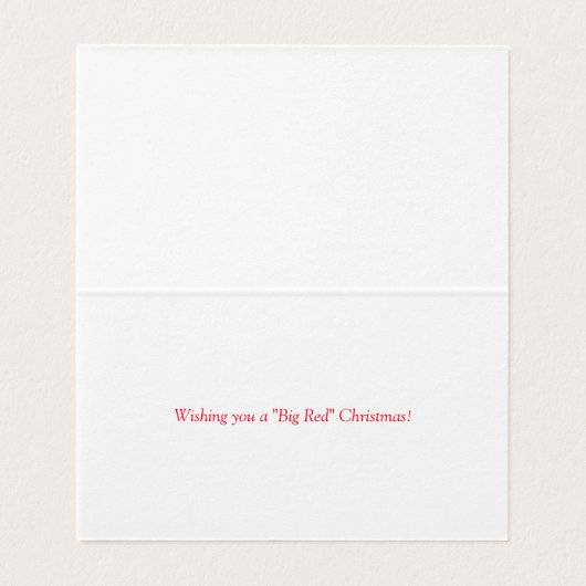  grote rode kerst Kaarten (Binnenkant ongevouwen)