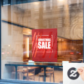 Grote rode KERSTMIS SALE Window Cling Raamsticker (Cafe Raam)