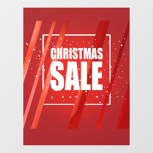 Grote rode KERSTMIS SALE Window Cling Raamsticker (Vel)