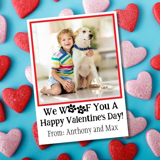 Grote Rode Kinder Dog Foto Classroom Valentijnsdag Feestdagenkaart