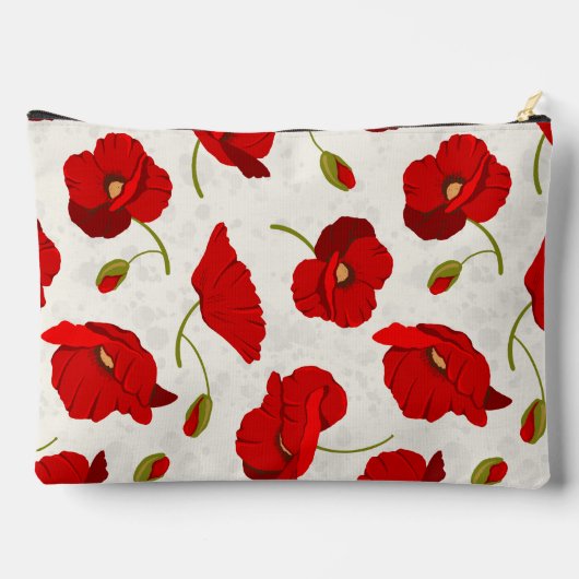 Grote, rode klaprozen, met Monogram Etui (Achterkant)