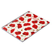 Grote rode klaprozen spiraal foto Notitieboek (Linkerzijde)