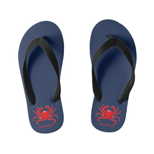 Grote rode krab terug naar school Dorm Essentials  Kinder Teenslippers (Voetbed)
