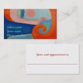 Grote rode krul afsprakenkaartje (Voorkant / Achterkant)