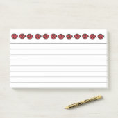 Grote Rode Lieveheersbeestje Post It Notities Post-it® Notes (Op bureau)