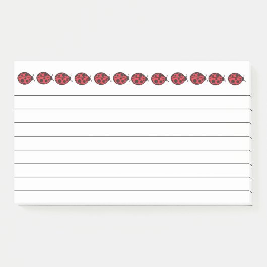 Grote Rode Lieveheersbeestje Post It Notities Post-it® Notes (Voorkant)