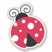 Grote rode lieveheersbeestje sticker (Voorkant)