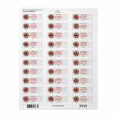 Grote Rode Lint Retouradres Etiket (Full Sheet)