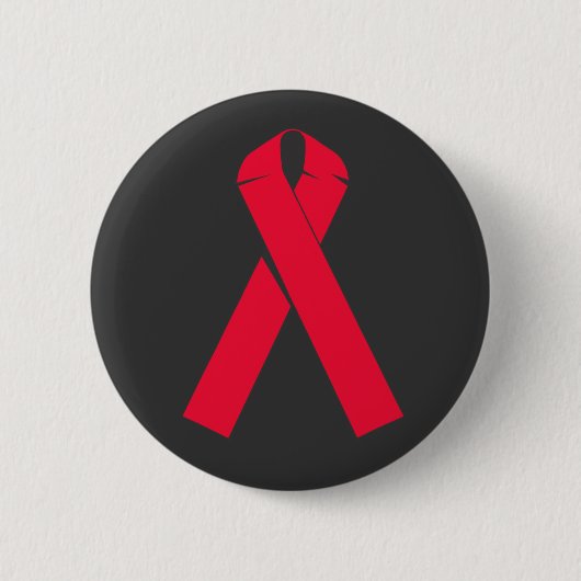 Grote rode lint voor AIDS-bewustwording Ronde Button 5,7 Cm (Voorkant)