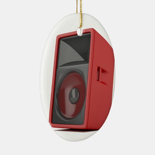 Grote rode luidspreker keramisch ornament (Rechts)