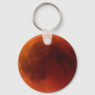 Grote rode maansverduistering Maan Grafisch Sleutelhanger