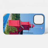 Grote rode Michigan vuurtoren iPhone Hoesje (Achterkant horizontaal)