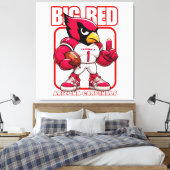 Grote Rode nummer 1 Canvas Afdruk (Insitu (Slaapkamer))