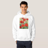 Grote rode papaver hoodie (Voorkant volledig)