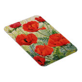 Grote rode papaver magneet (Rechterzijde)