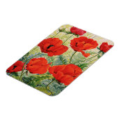 Grote rode papaver magneet (Linkerzijde)