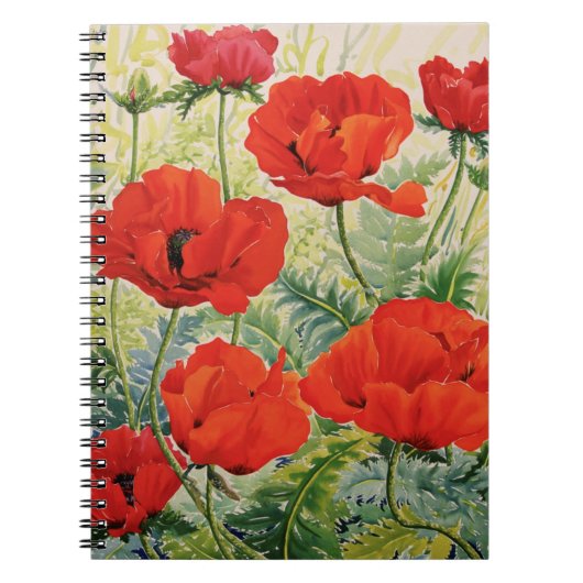 Grote rode papaver notitieboek (Voorkant)