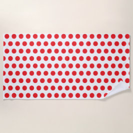 Grote Rode Polka Dots Handdoek