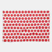 Grote Rode Polka Dots Handdoek (Horizontaal)