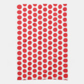 Grote Rode Polka Dots Handdoek (Verticaal)
